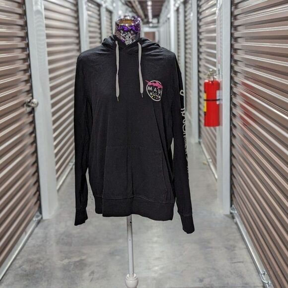 American Eagle Outfitters x Maui and Sons XL Black Logo Hoodie w Front Pocket - Picture 2 of 7